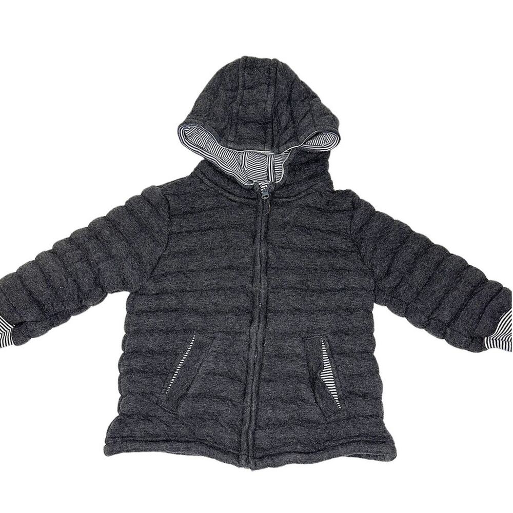 Petit Bateau Hooded Quilted Jacket Size 36cm (3T)